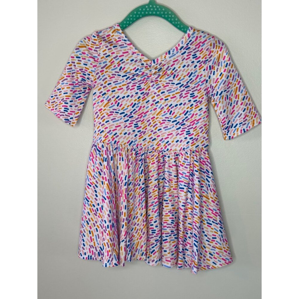 Dotdotsmile Dress Size 12-24 Months New With Tags Multi Color Sprinkles Print